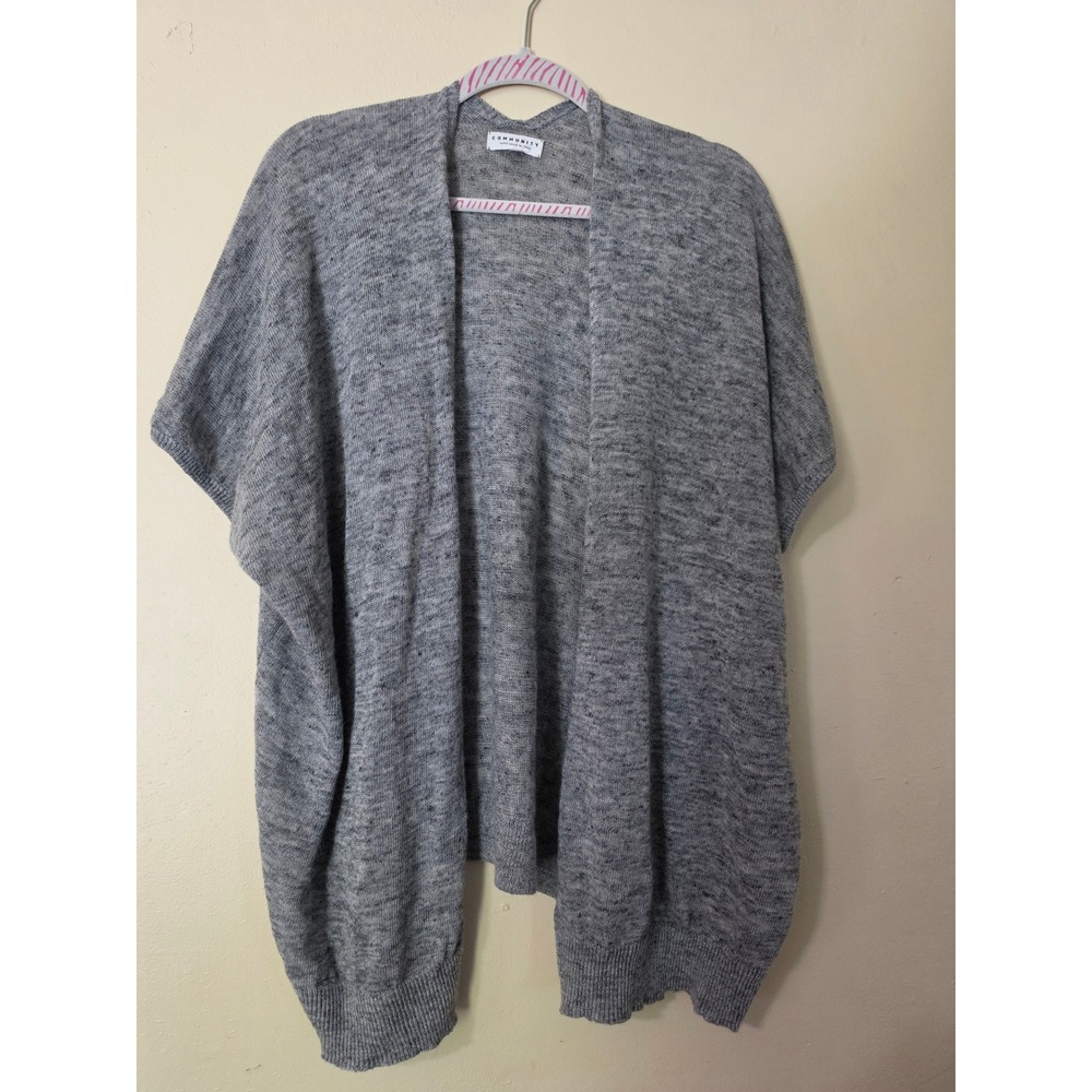 Community Aritzia Grey Wool Alpaca Linen Open Front Cardigan XXS/XS